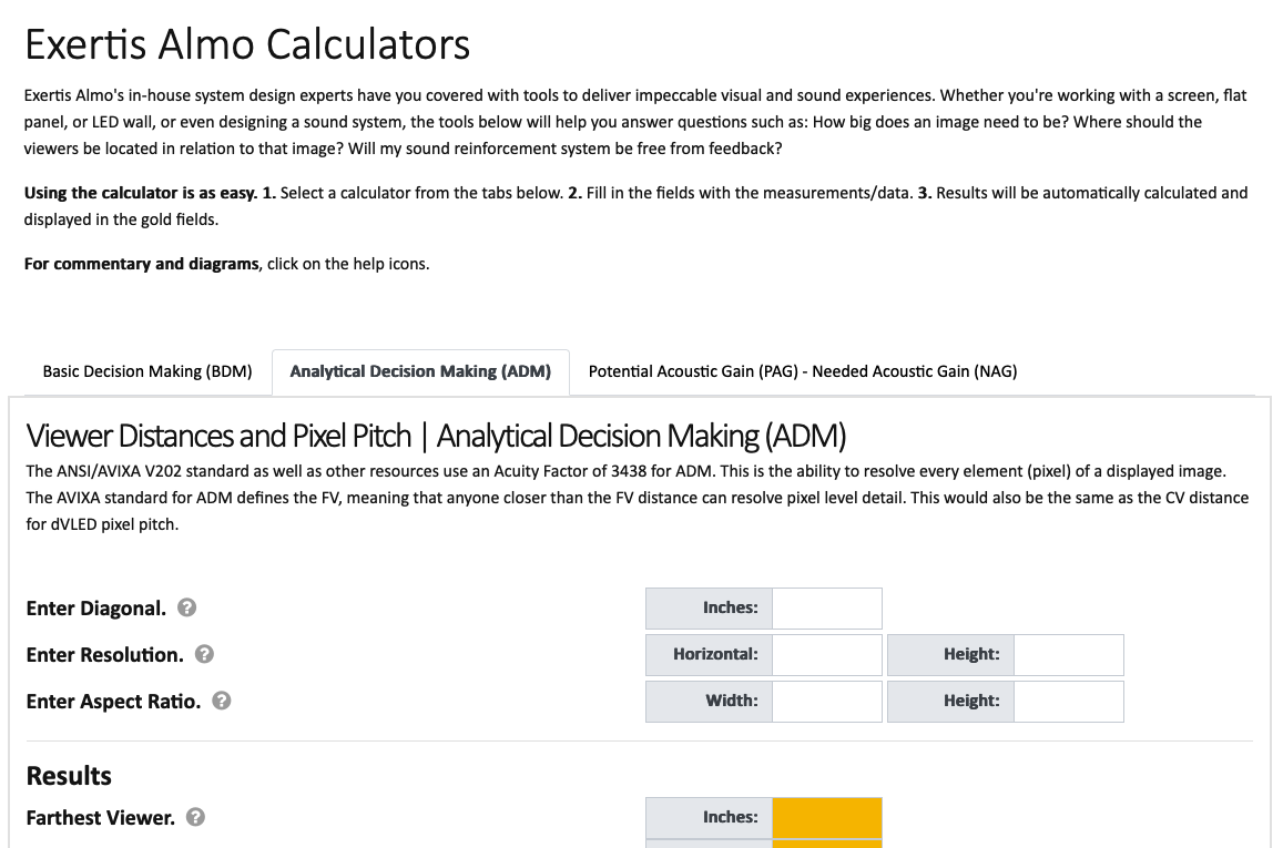 Exertis Almo Calculators